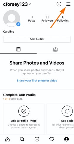 create an instagram business account: step 3. switch from a personal account to a business account